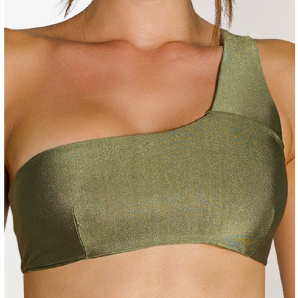 NWT ALT Swim Milla Over Shoulder Top - Olive - M - Picture 3 of 4
